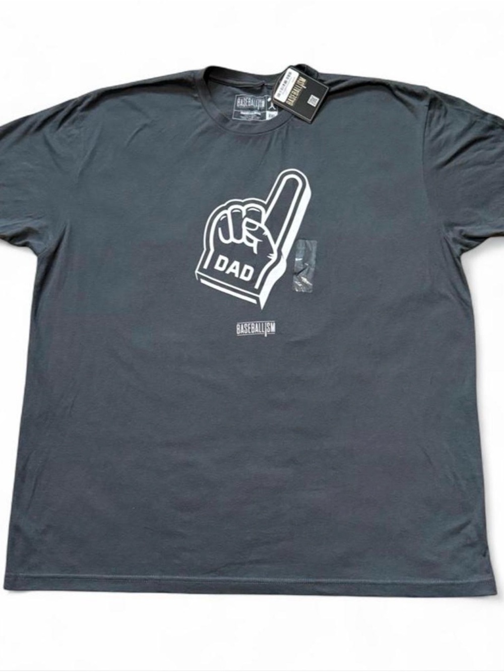 Baseballism Men’s Black 'DAD' Foam Finger Graphic Short Sleeve Tee